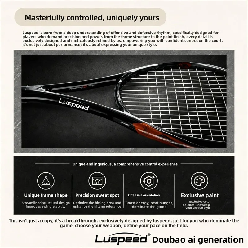 Aluminum-carbon integrated tennis racket, composite carbon youth training racket, cross-border supply with racket bag included