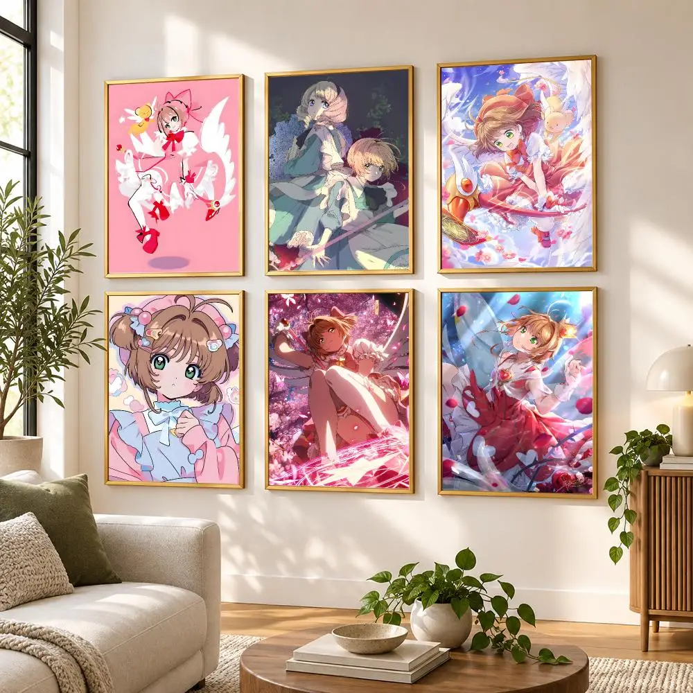 Anime Cardcaptor Sakura Poster HD art sticky wall waterproof home living room bedroom bar aesthetic decoration