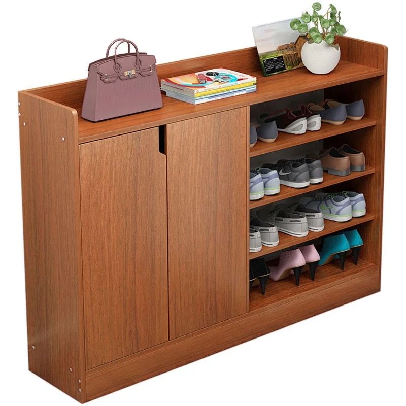 Household shoe cabinet simple door entry storage artifact small household type Nordic shelving