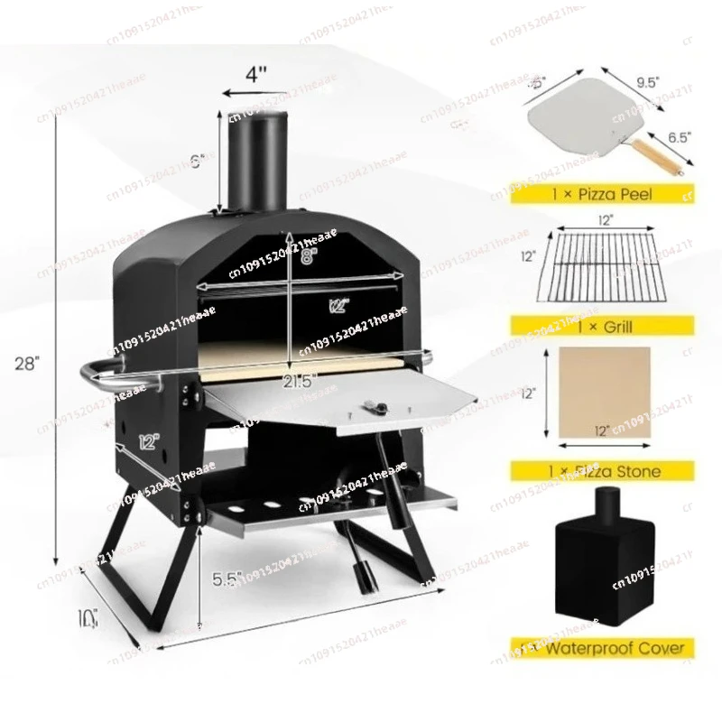 Suitable for  oven outdoor firewood pizza grill12 inch pizza oven stainless steel