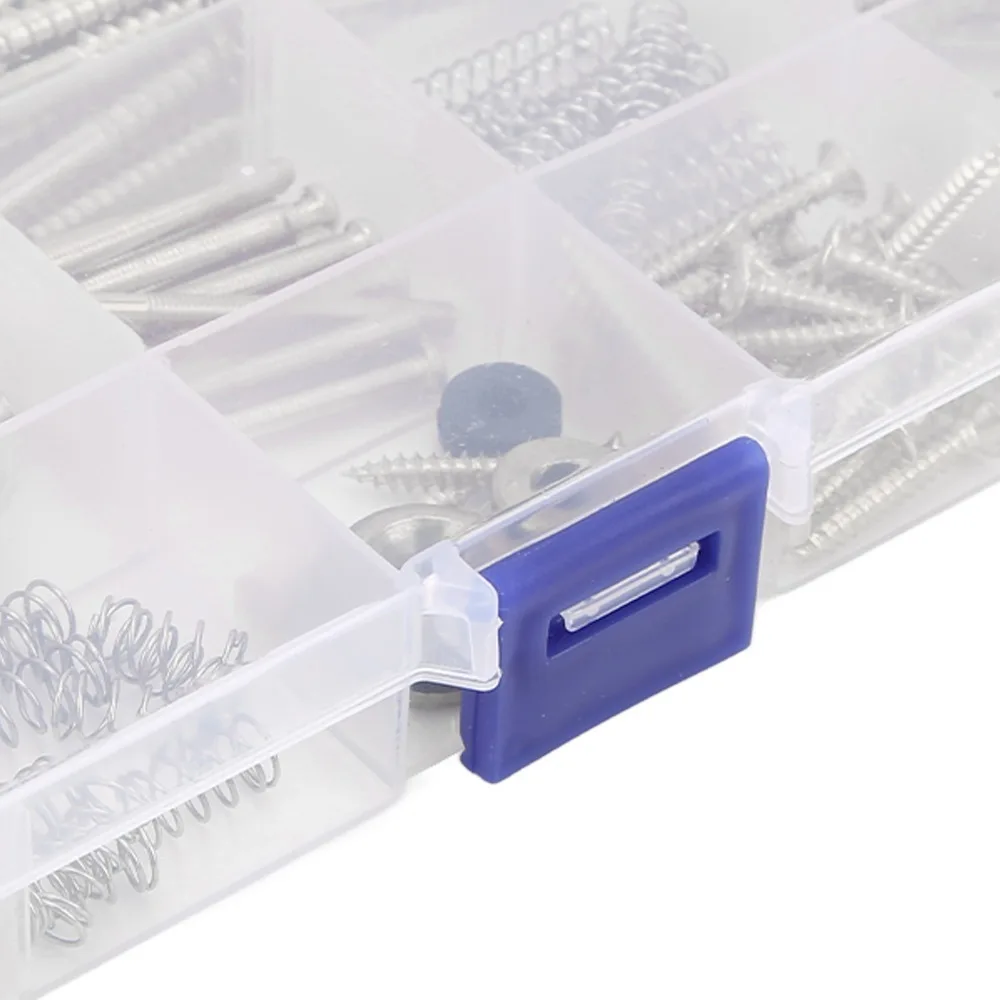 266Pcs Gold/Silver Guitar Screw Kit​ ​With Storage Box​ ​Hardware Accessory Set​ ​Metal Screw Assortment​ DIY Repair Kit​