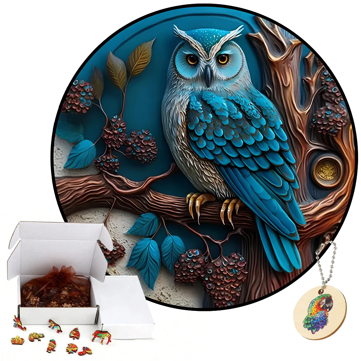 

Unique Wooden Animal Jigsaw Puzzles Owl 3D Puzzle Gift Fabulous Gift Interactive Toy For Adults Kid Educational