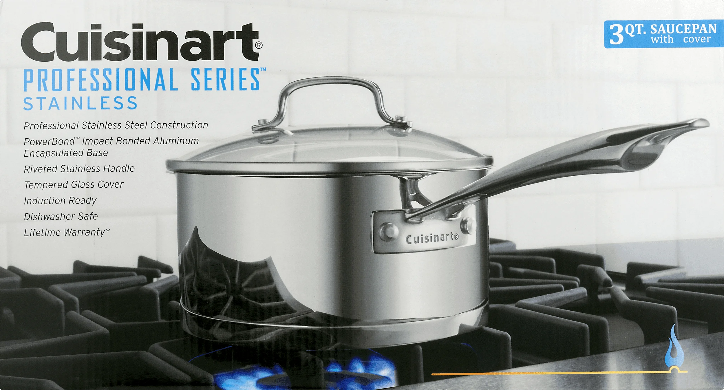 

Кастрюля из нержавеющей стали 3QT с крышкой, профессиональный класс, ровный нагрев, для соусов, плавления, приготовления пищи, безопасная плита, прочная