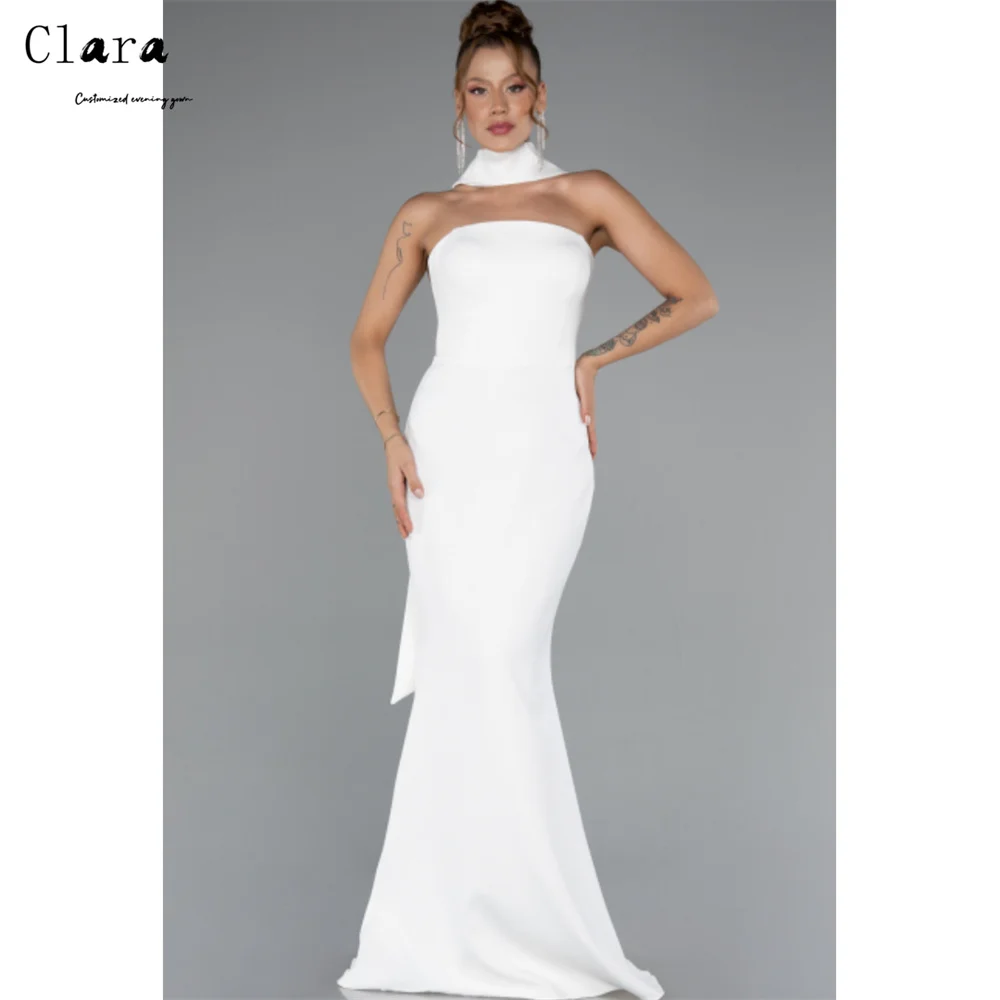 

Clara Custom White Fishtail Strapless Sleeveless Luxurious Evening Dresses Luxury 2025 Elegant Party Dresses for Women Luxury