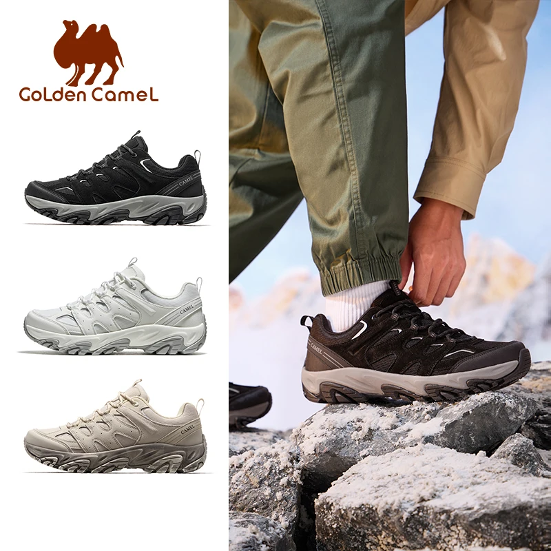 GOLDEN CAMEL Hiking Shoes Women Men Outdoor Sports Shoes for Men Waterproof Non-slip Climbing Trekking Shoes Shock Absorption