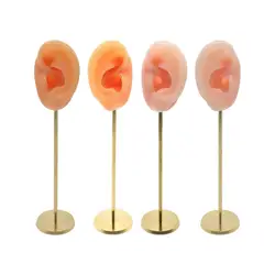 Silicone Human Ear Molds Earring Display Stand Practice Acupuncture Tool Ear Jewelry Organizer Hearing Aids Display Model