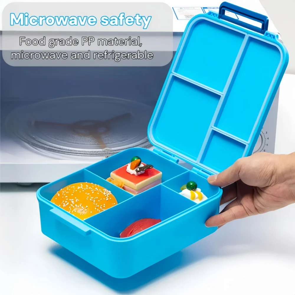 Children's Lunch Box Portable Lunchbox Microwave Oven Bento Box Leakproof Food Container for Back To School Kitchen