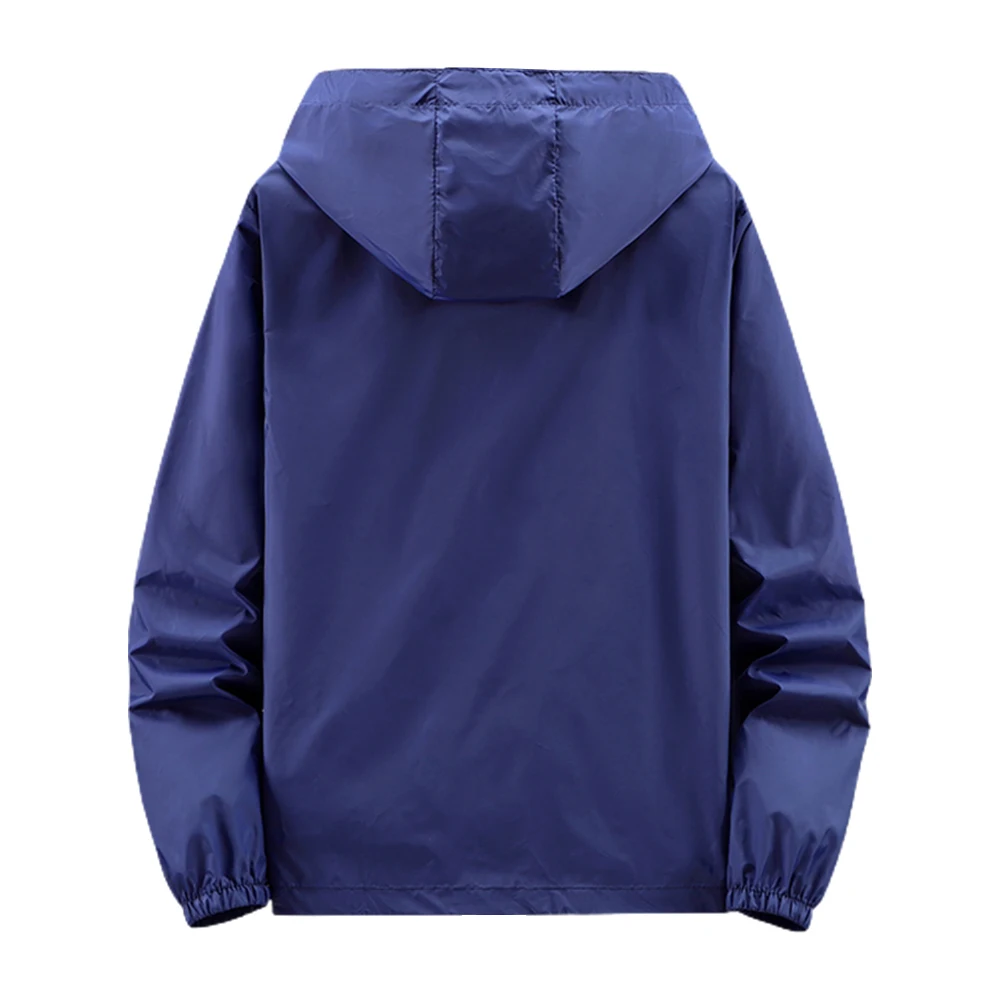 Fashion Summer Thin Men Waterproof Jacket Hooded Sports Coat Unisex Outwear Lightweight Sun-proof Windbreaker