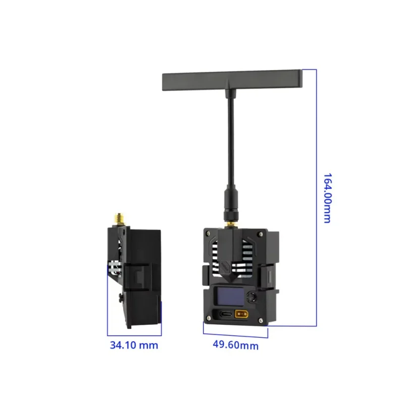 RadioMaster Bandit Micro Nano ExpressLRS 915MHz RF Module T Antenna OLED 1000mW 30dBm SX1276 200Hz WiFi Bluetooth FPV view 5