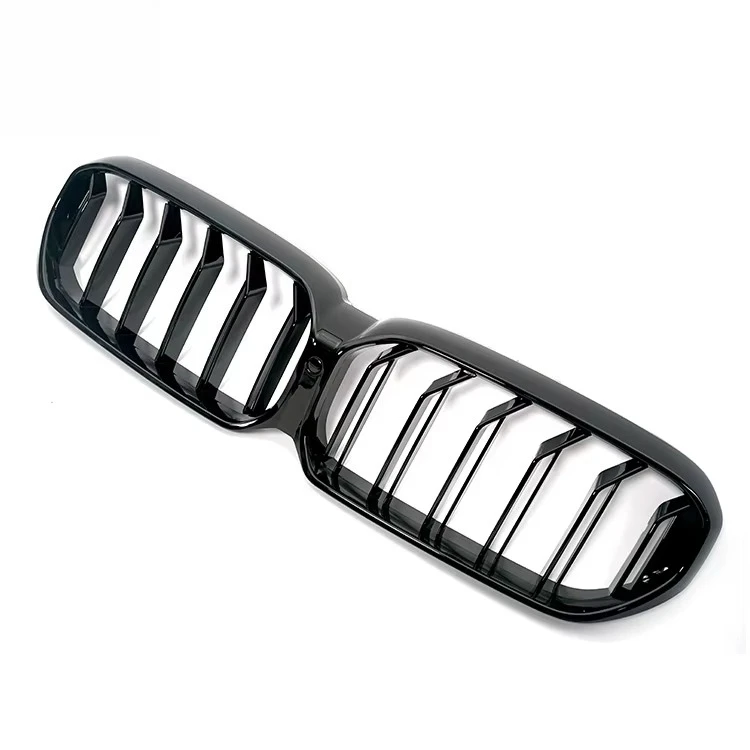 شبكة خاصة من مادة ABS مزدوجة الشريحة لسيارة BMW 5 Series G30 G38 LCI 2021-شواية المصد الأمامي باللون الأسود اللامع