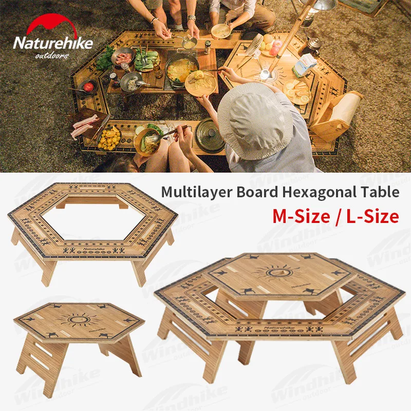 Naturehike DIY Combination Camping Table Outdoor Portable Removable Thickened Picnic Barbecue Party Table Multiple Splicing