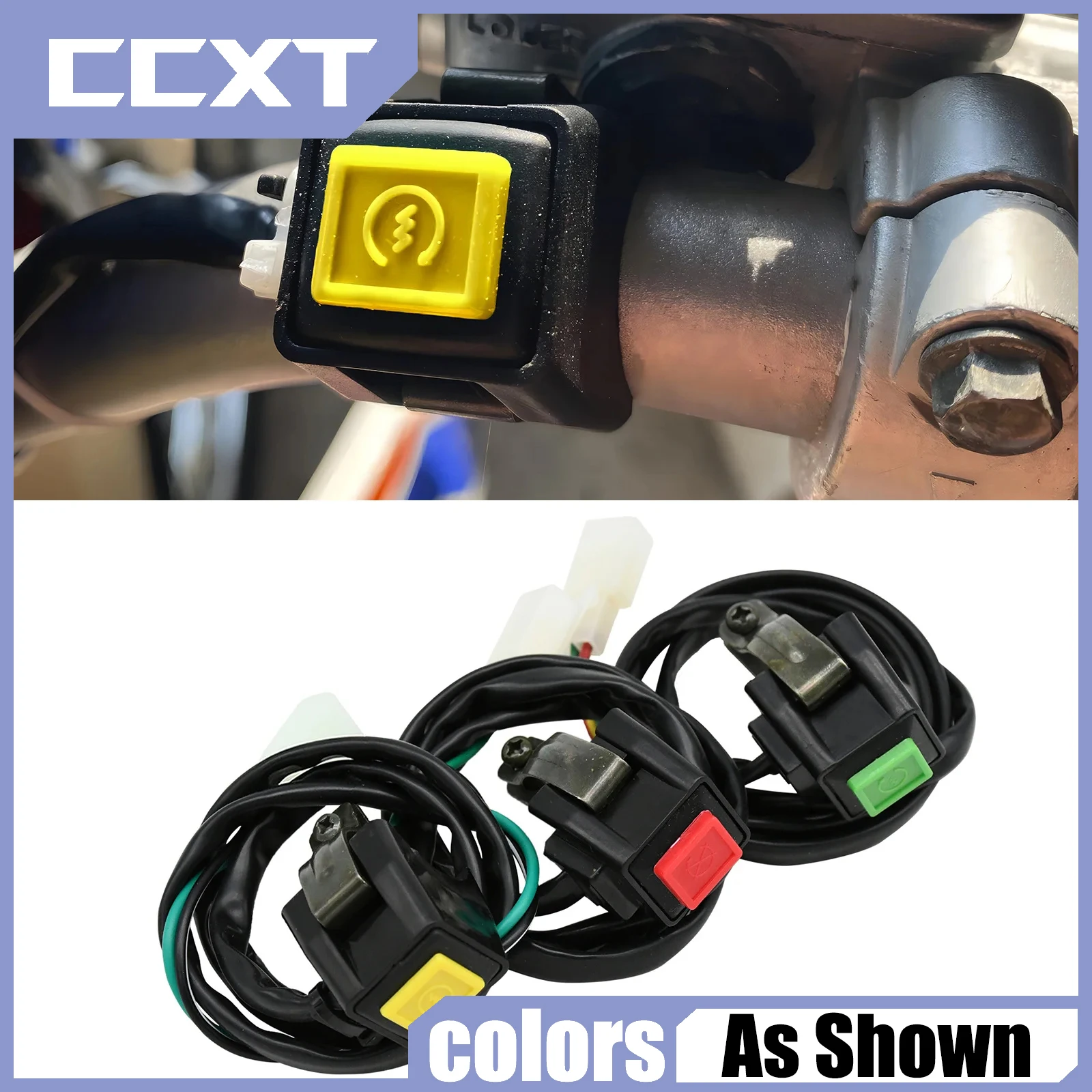 

Motorcycle Square Button Switch ON/OFF Engine Starter Switch 22mm Handlebar Ignition For KTM Yamaha Honda Kawasaki EXC SXF XCF