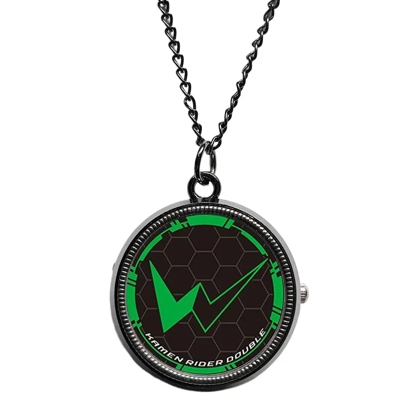 Kamen Rider Logo Roterende Pocket Horloges Mode Student Cadeau Custom Clamshell Ornament Paar Ketting Horloge Speelgoed Custom