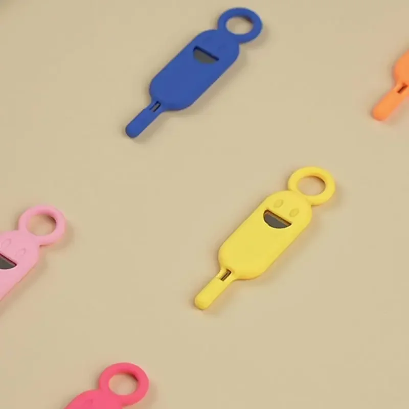 Anti-Lost Sim Card Eject Needle Storage Case Mobile Phone SIM Card Protector Holder Ejecter Tool Keyring Pendent Multifunctional