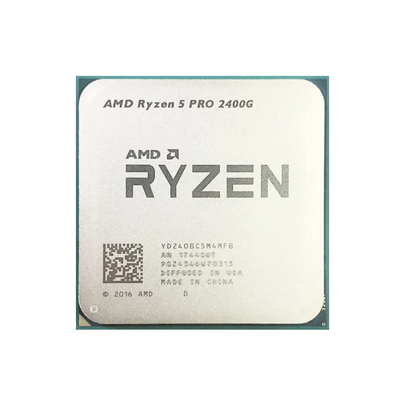 AMD Ryzen 5 PRO 2400G New R5 PRO 2400G 3.2 GHz Quad-Core Eight-Thread 65W CPU Processor Socket AM4