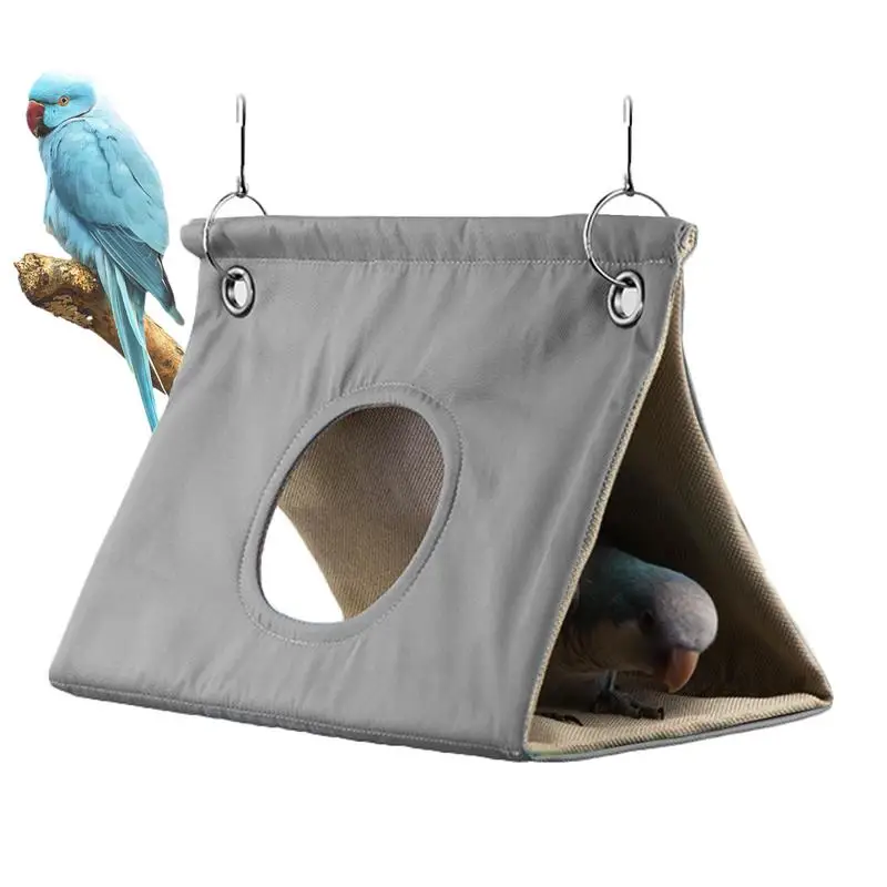 Parakeet Bed Bird House Shed Hut Warm Nest House Shed Hut Parrot Snuggle Cave Breathable Hideaway For African Grey Conure Peony