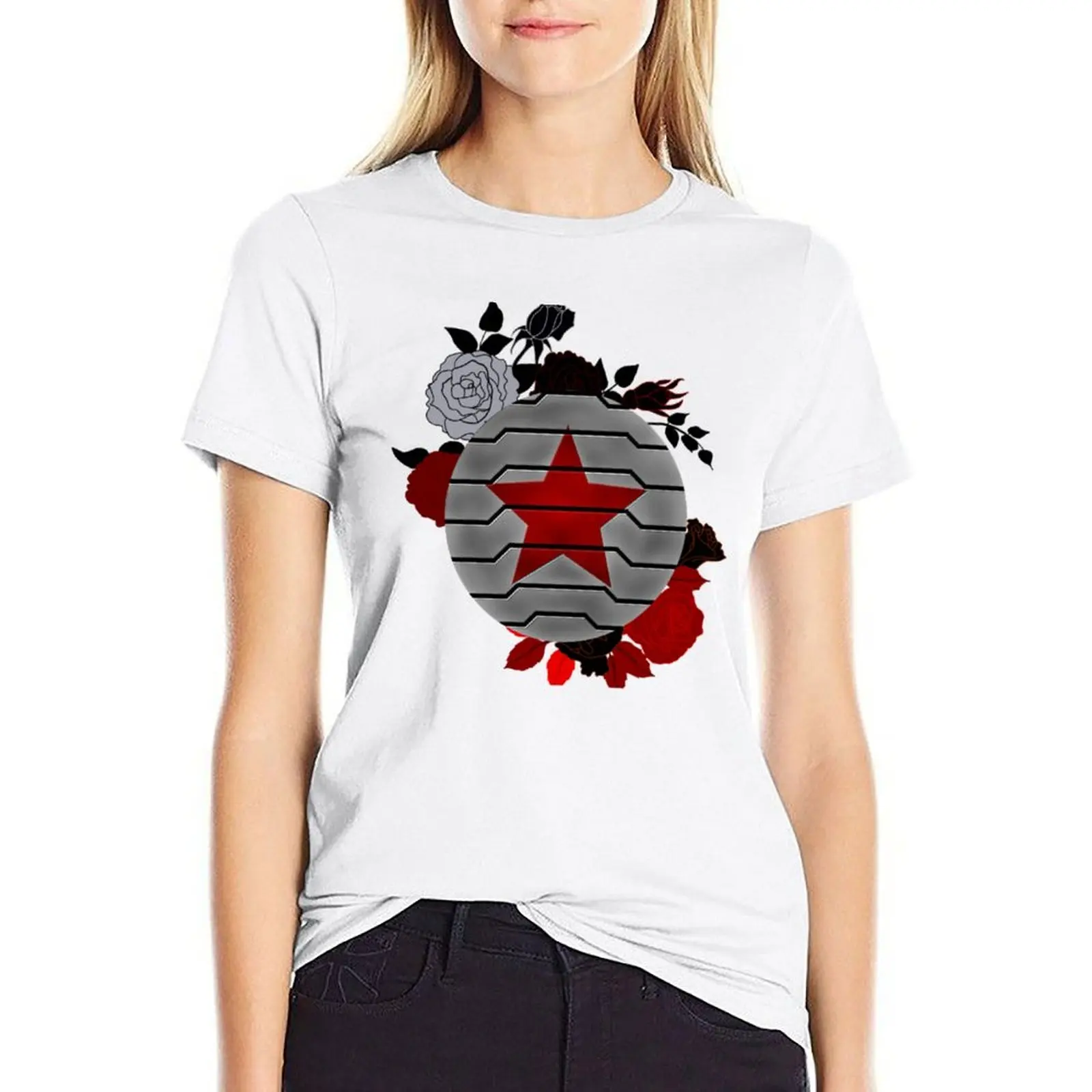 

Bucky T-shirt plus size tops Female clothing cute clothes Womens clothing