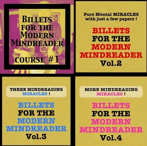 Billets for the Modern Mindreader vol.1-4 by Julien Losa -Magic tricks