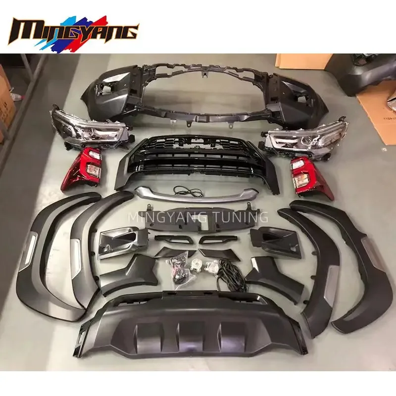 مجموعات هيكل السيارة بتصميم رياضي GR من البلاستيك PP لـ Hilux Revo Rocco GR Bodykit
