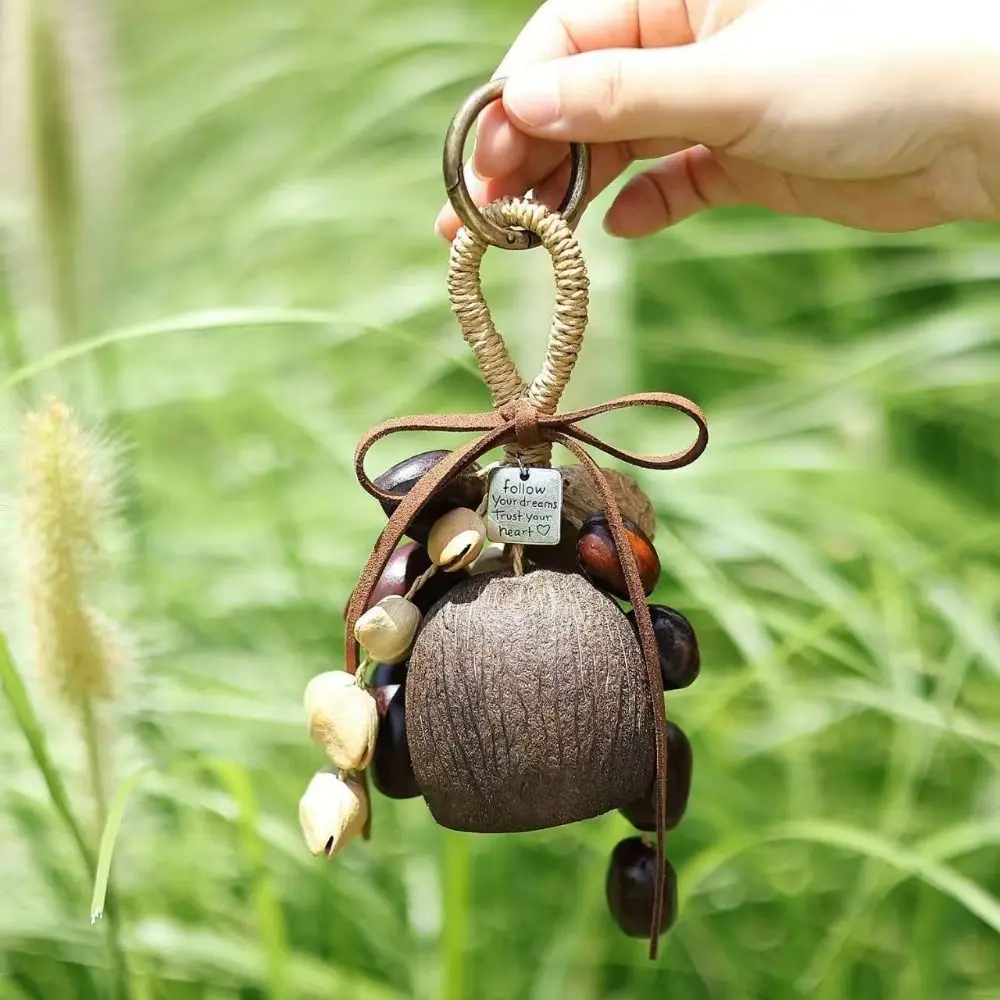 Natural Nut Shell Nut Shell Wind Chimes Hand Cranked DIY Natural Fruit Shell Bells Kit Yoga Meditation Wind Chimes Material Kit