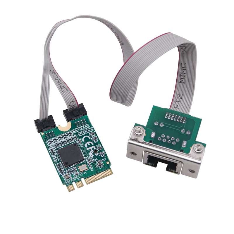 

1G RJ45 Single Electrical Port Network Card M.2 A+E/Mini PCI Express Gigabit Ethernet Network Adapter for Desktop PC I210AT Chip