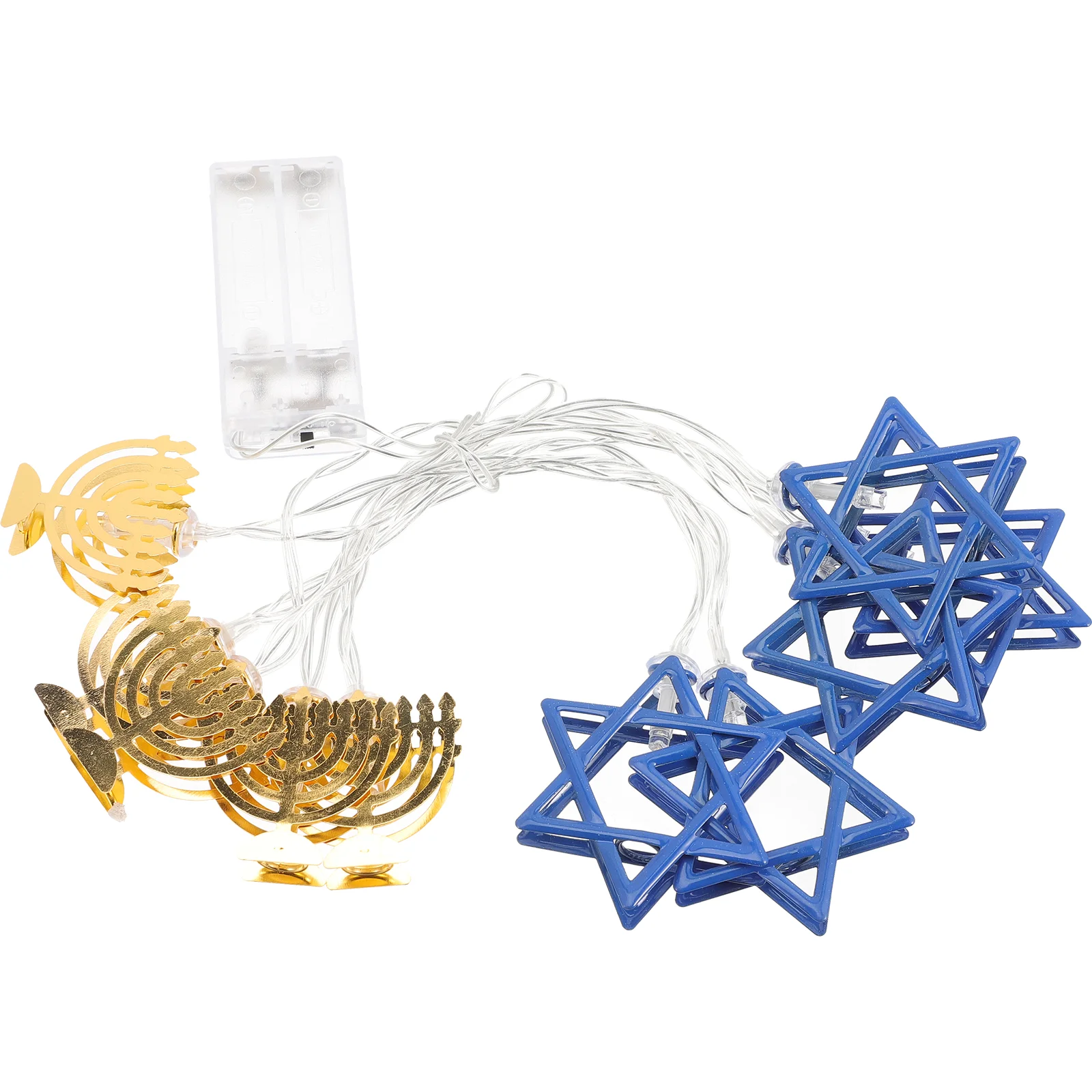 Suportes Hanukkah String Lights Fontes para festas Fairy Star Indoor Favors Decorações