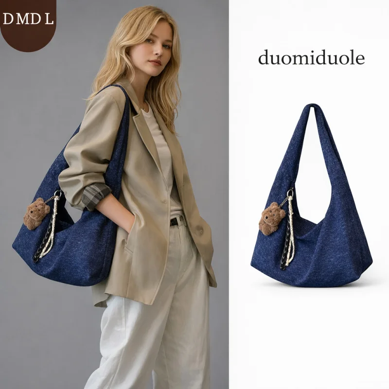 

Женская модная сумка через плечо с напуском, вместительная нейлоновая сумка-тоут с широким регулируемым ремешком для работы, школы, путешествий и повседневного использования