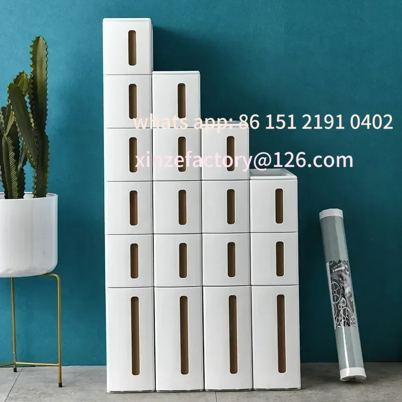 

Customizable szuflada do przechowywania Szafka organizacyjna ze szwem Plastikowa bardzo wąska półka łazienk