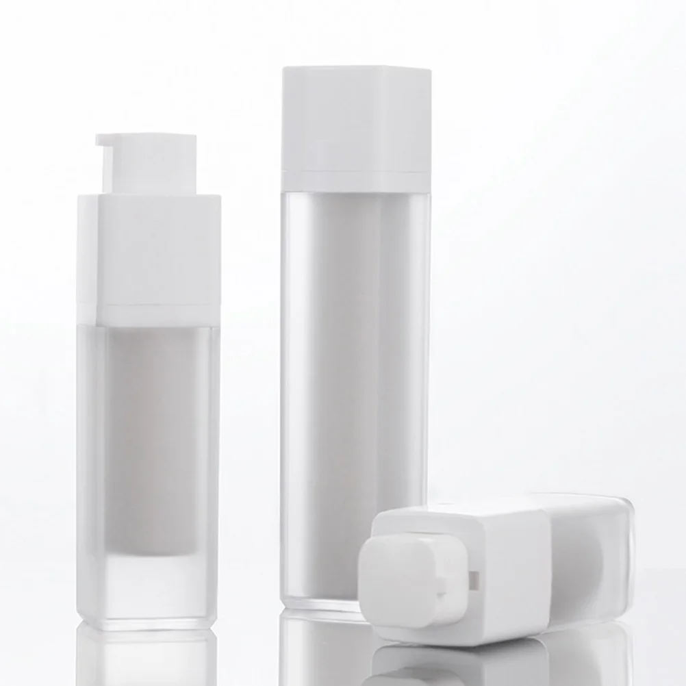 

4Pcs Matte Finish Airless Pump Bottles Refillable Portable Cream Containers for Travel Lotion Dispenser Vacuum Sub