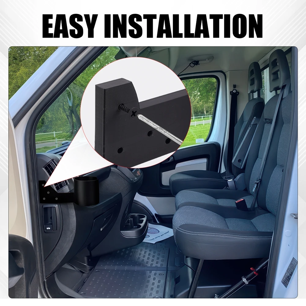 Universal Drink Cup Holder For Peugeot Boxer Fiat Ducato Citroen Relay (2006-2023) With Screws