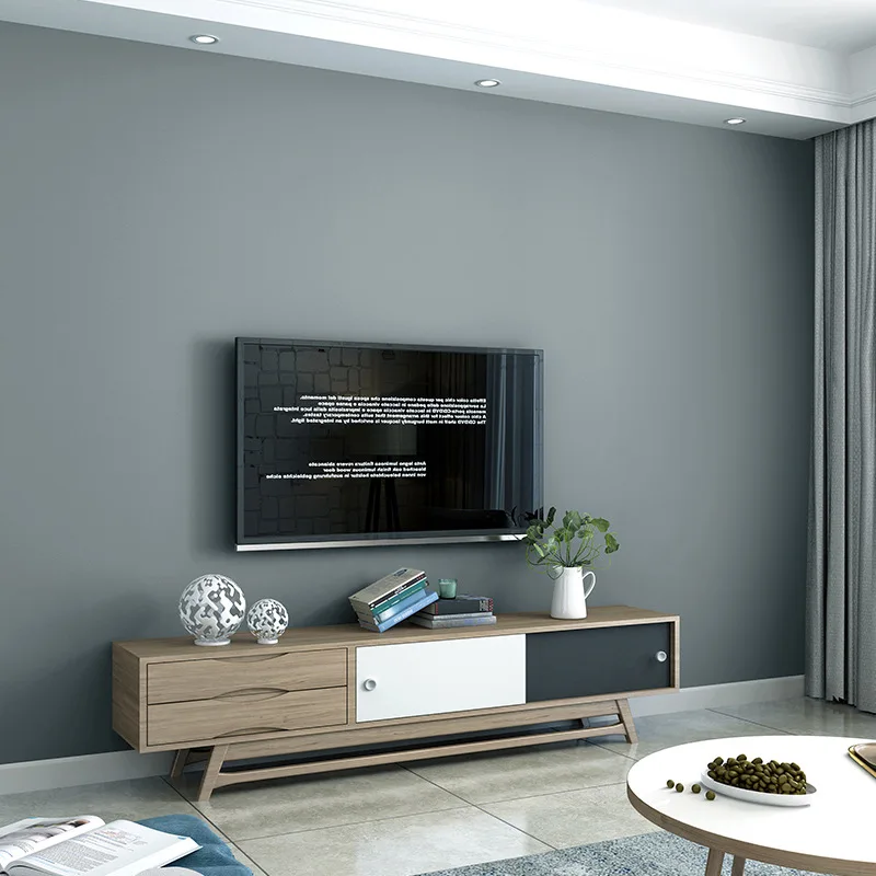 Cement Gray Light Gray Wallpaper Premium Dark Gray Modern Minimalist Nordic Solid Color Plain Background Wall Paper
