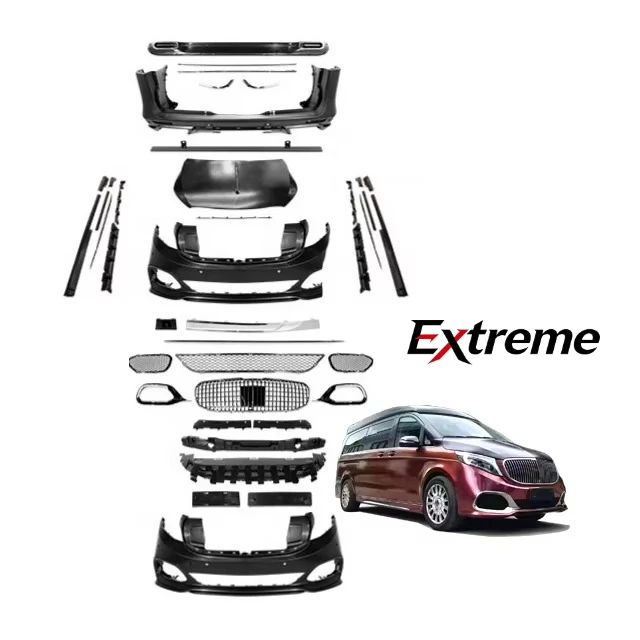 Vito V250 V260 W447 V-Class Body Knight Surround Front and Rear Bumper Hood Body Kit Side Skirt Grille