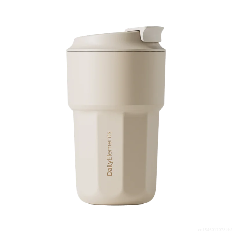 New Youpin Daily Element Portable Water Cup Coffee Mug 316 Stainless Steel Safety Seal 420ml Cold Storage Thermos Cup Mouth Snap