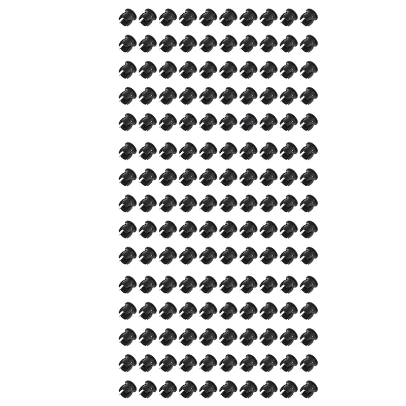 LICE-150Pcs 5Mm Black Plastic LED Holder Case Clip Display Panel