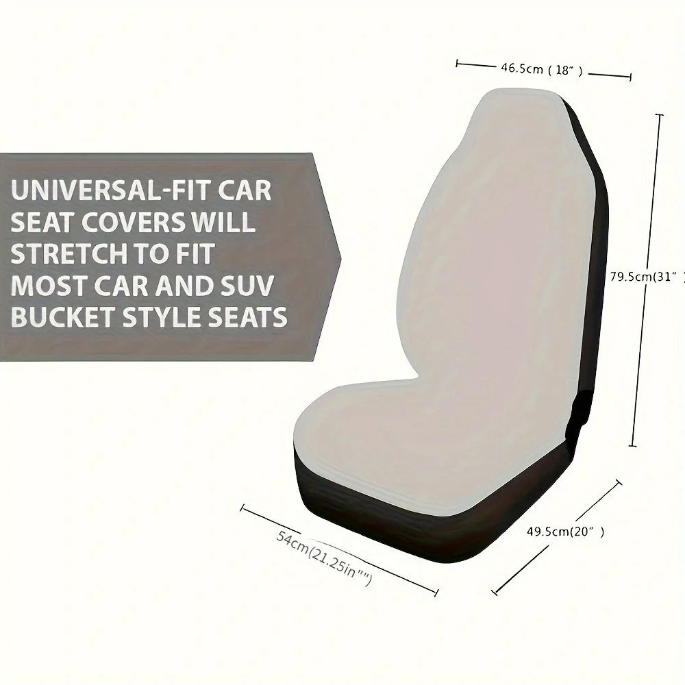 قطعتان من فن البوصلة السماوية، أغطية مقاعد السيارة المطبوعة للنساء والرجال، واقي المقاعد الأمامية للسيارات العالمي يناسب السيارة وسيارات الدفع الرباعي