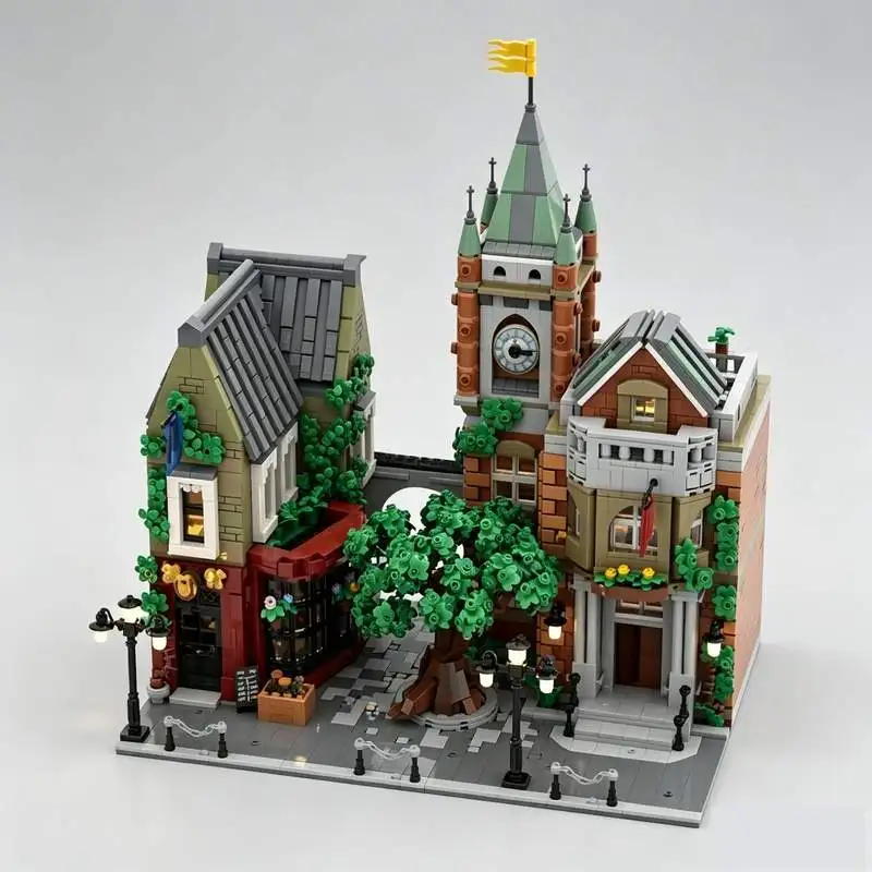 12468 PCS British Modular Collection Street View MOC Creative Architecture Model Custom Puzzles DIY Education Assembly Toy Gifts