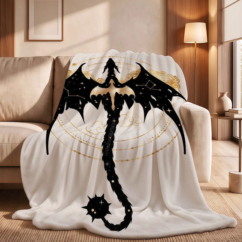 Book F-Fourth W-Wing Blanket Cozy Warm Comfortable Soft Throw All Season Use Suitable For Couch Office Bedroom Gifts