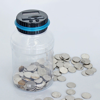 Electronic Piggy Bank Counter Coin Digital LCD Counting Coin Money Saving Box Jar Coins Storage Box For USD EURO Money Gifts