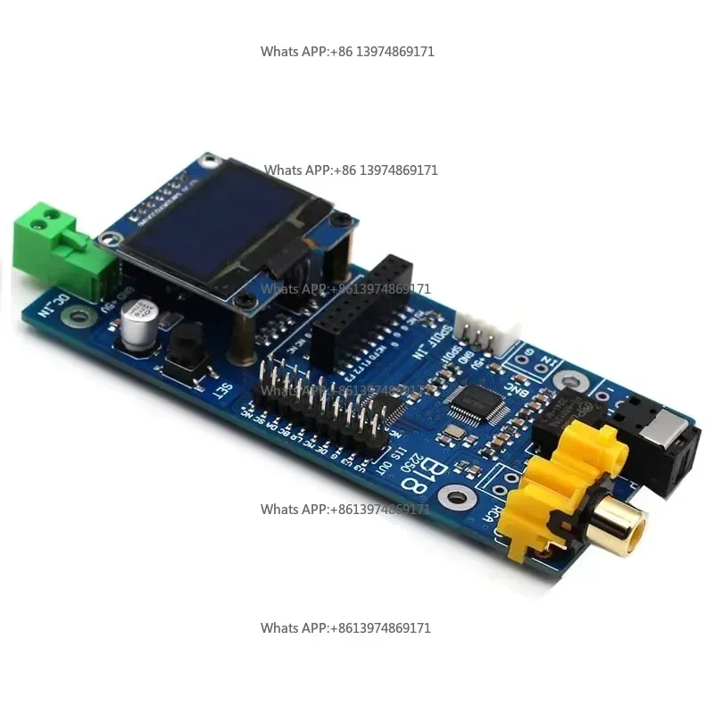 DLHiFi B18 AK4118 Receiving Board Coaxial Optical Fiber To IIS Supports XMOS Amanero With OLED Display