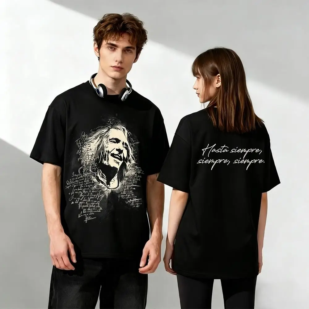 Rock Band Extremoduro Letter Print T-shirt Y2K Summer Street Hip Hop Harajuku Style Tee Men's And Women's Casual Trendy Tops