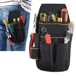 Bolsa de herramientas para electricista profesional, cinturón de tela Oxford, Kit de soporte para cinturón de herramientas impermeable, bolsillos, bolsa de herramientas práctica con cinturón