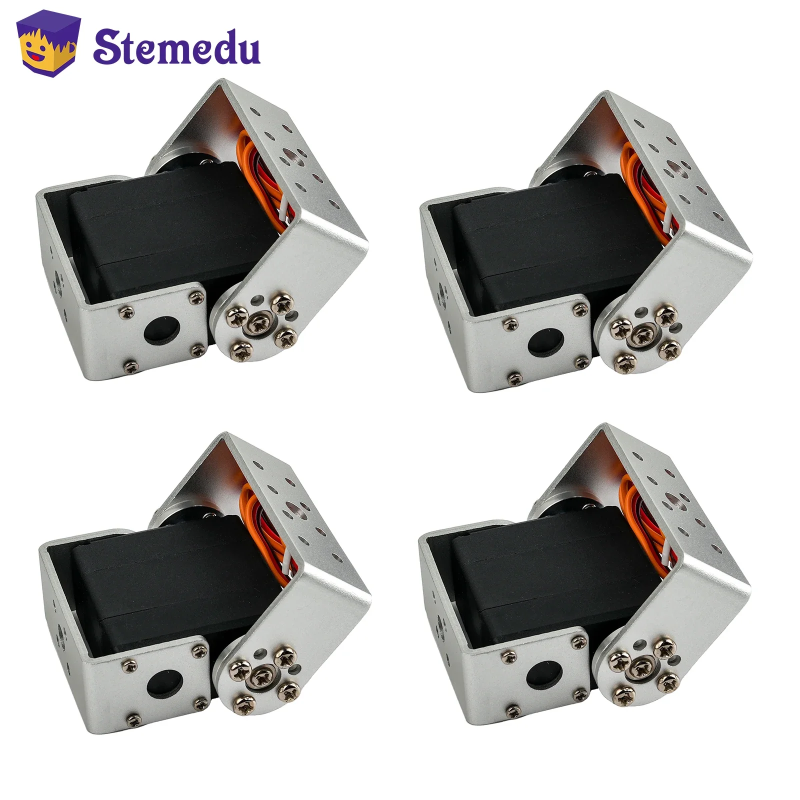 4 Set TD-7115MG Robot Digital Servo 15KG Dual Axis Shaft Motor Metal Gear U-Shaped Bracket Plate For RC Car Airplane Robotic Arm