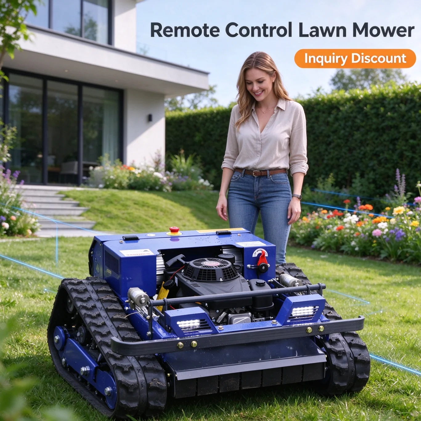 Customized Hot Sale Zero Turn Lawn Mower Lawn Mower Robot Self Propelled Lawn Mower Wide Cutting Width For Large Commercial Yard