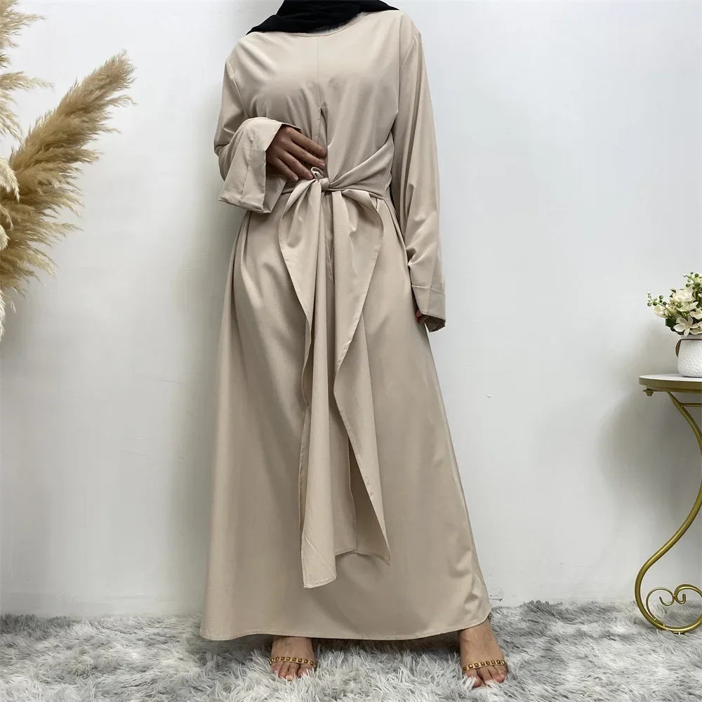 

Мусульманское платье модное Дубай Abaya длинные платья для женщин с поясом мусульманская одежда Abaya африканские платья для женщин мусульманская Djellaba