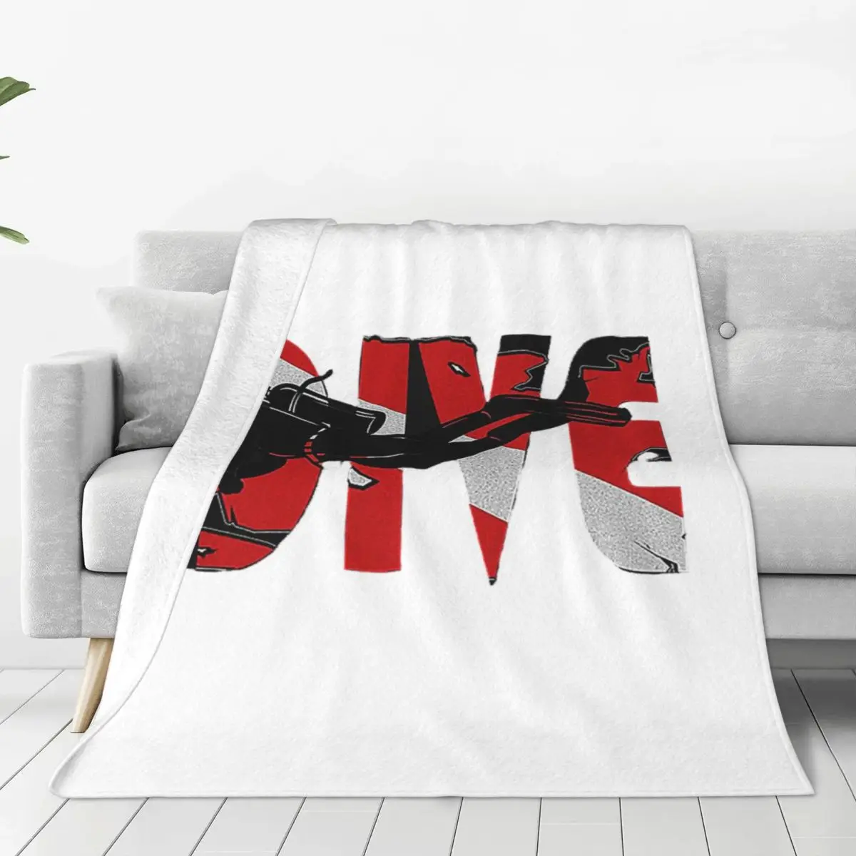 Scuba Diving Dive Diver Sea Snorkeling Sports Blankets Soft Warm Flannel Throw Blanket Bedspread for Bed Travel Home Couch