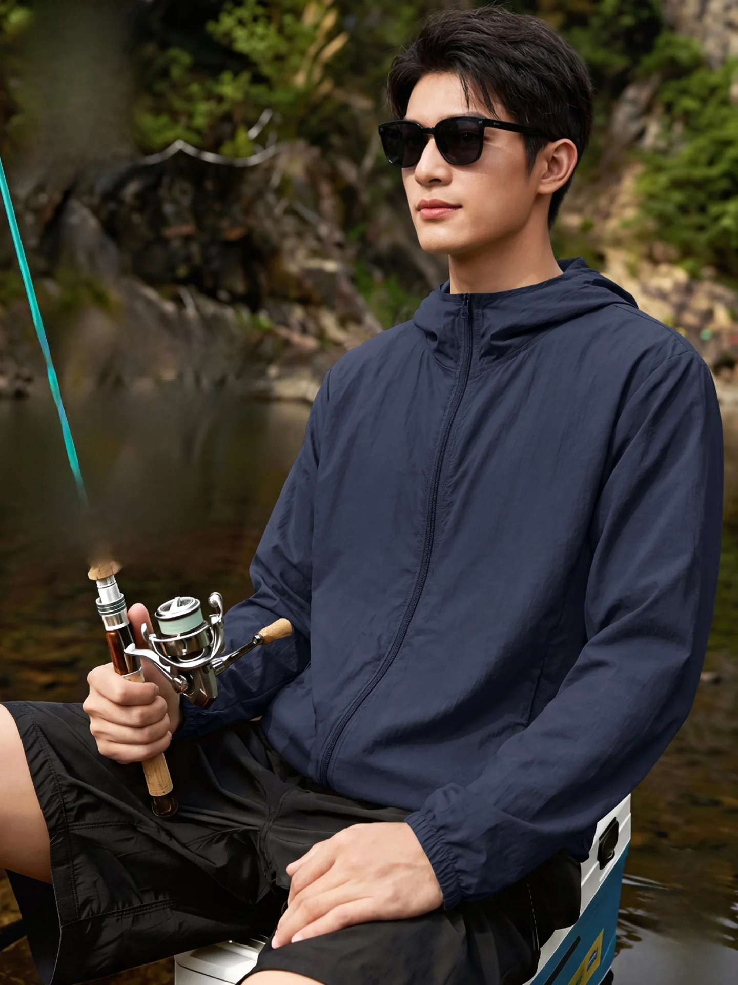 large-mouth-monkey-men's-summer-thin-ice-silk-breathable-uv-protection-fishing-jacket-loose-fit-long-sleeve-zipper