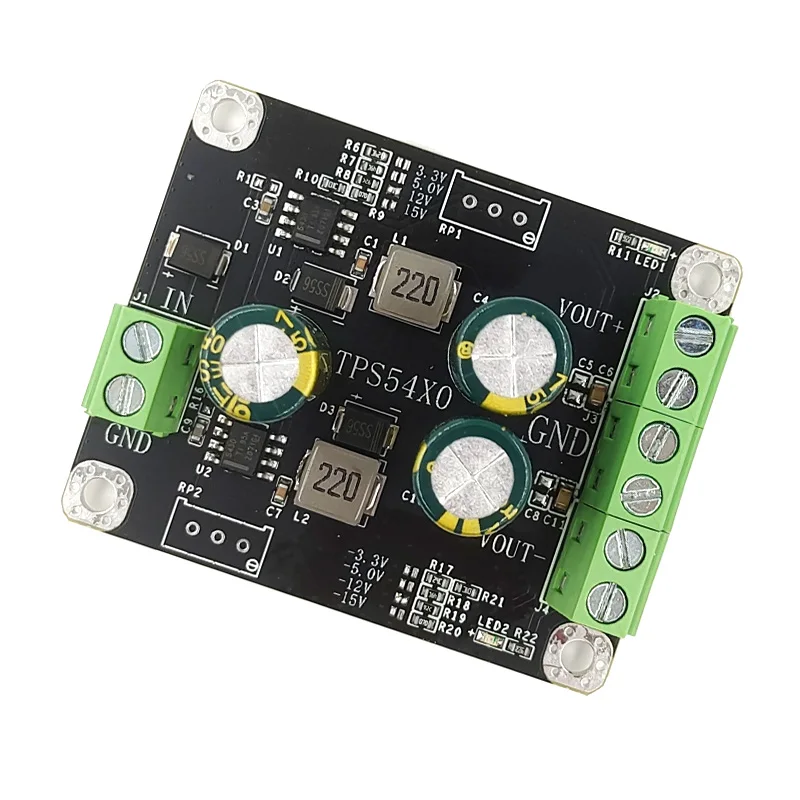 TPS5430 Switching Regulator Power Module, Single to Dual Positive/Negative Output DC-DC Converter, Low Ripple, 3.3V/5V/12V/15V