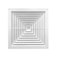 New Plastic Air Vent Grille With Flaps White Duct Heating Vents Silent Operation Square Cooling Vents Bathroom 3