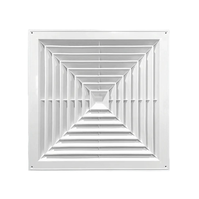 New Plastic Air Vent Grille With Flaps White Duct Heating Vents Silent Operation Square Cooling Vents Bathroom 3