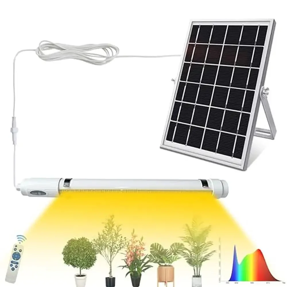 

Solar Powered Full Spectrum Grow Light 108 LEDS 20000mAh Battery Waterproof Remote Control Indoor Outdoor Plant Growth IP67